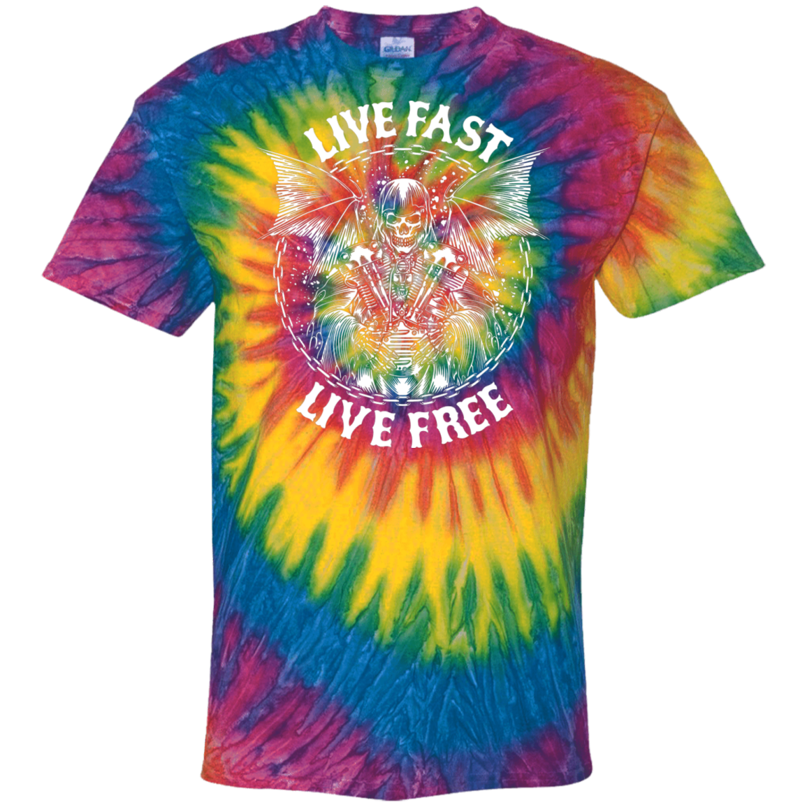 Live Fast Live Free Tie Dye T-Shirt