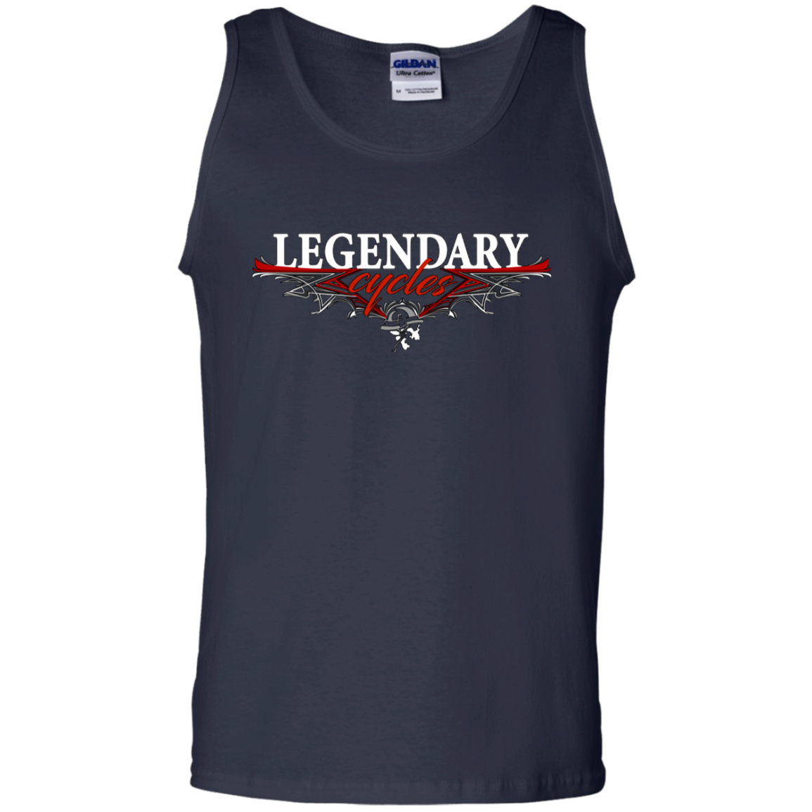 Legendary Cycles Pinstripe Logo Tank Top