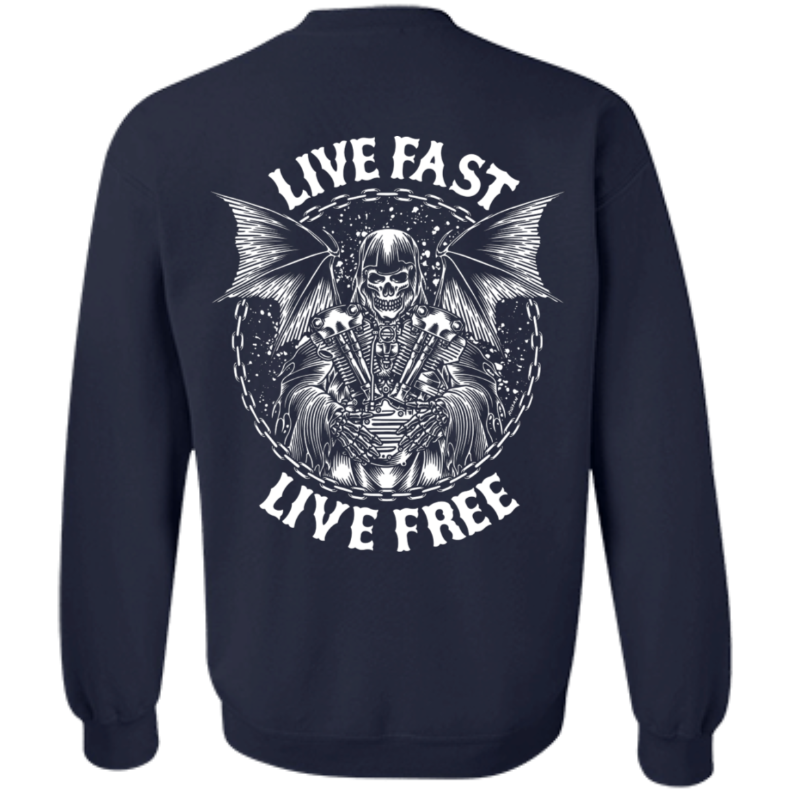 Live Fast Live Free Crewneck Pullover Sweatshirt