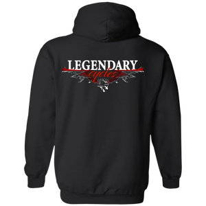 Legendary Cycles Pinstripe Logo Pullover Hoodie