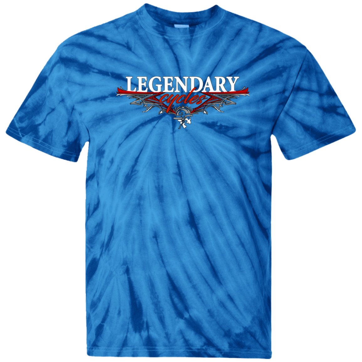 Legendary Cycles Pinstripe Logo Tie Dye T-Shirt