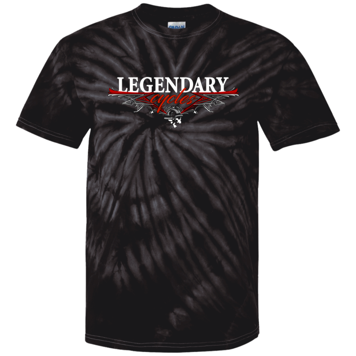 Legendary Cycles Pinstripe Logo Tie Dye T-Shirt