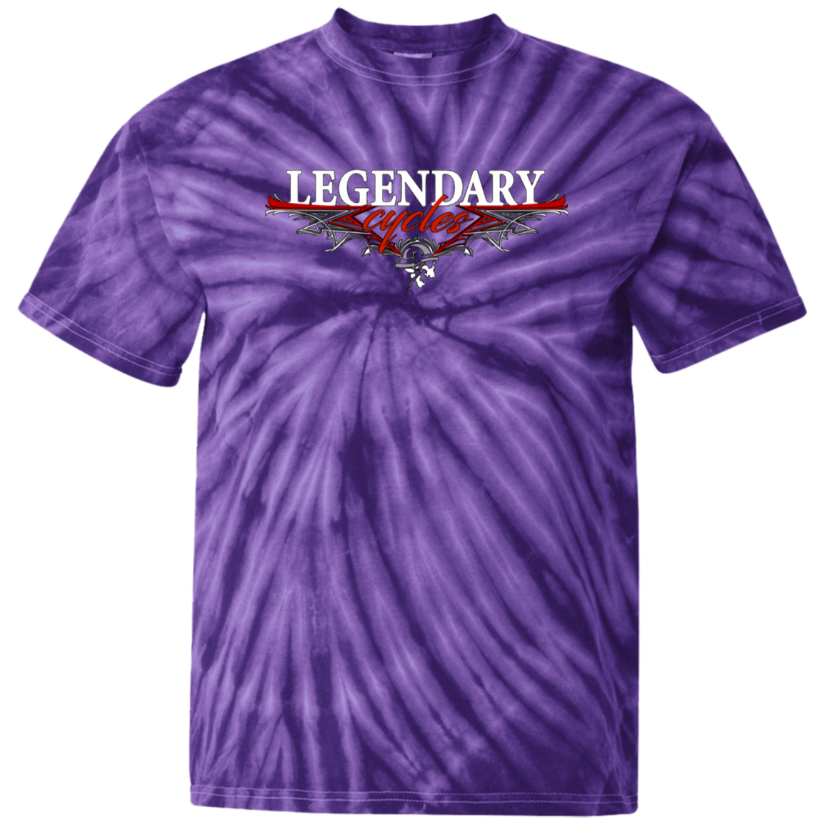 Legendary Cycles Pinstripe Logo Tie Dye T-Shirt