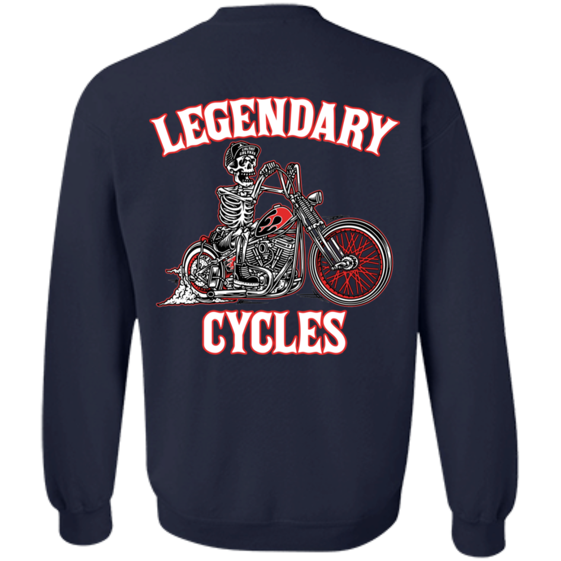 Legendary Cycles Logo Crewneck Pullover Sweatshirt