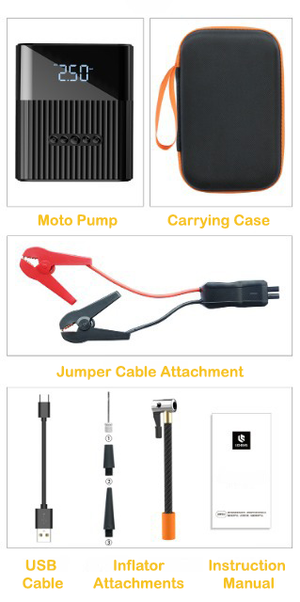 Pump N' Jump™ 4-in-1 Air Compressor/Jump Starter/Flashlight/Phone Charger